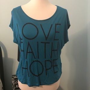 Forever 21 T-shirt Blue Size Medium EUC Like New